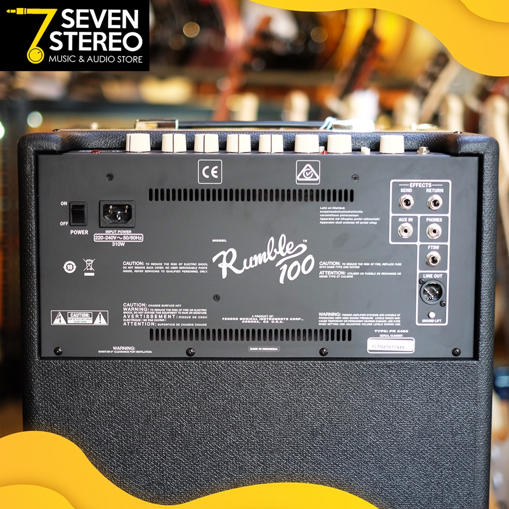 Fender Rumble 100 V3 Combo Bass Amplifier