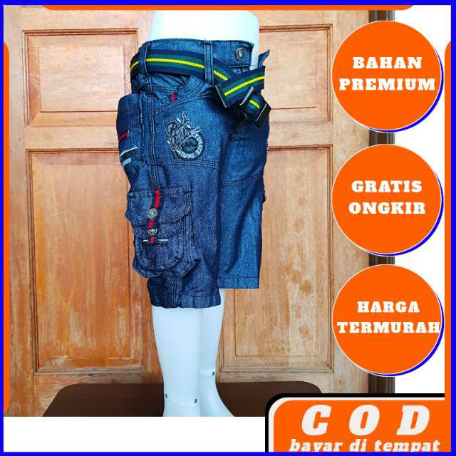  Celana  Jeans  Levis Lepis Kargo Cargo Pendek Anak  Laki laki 