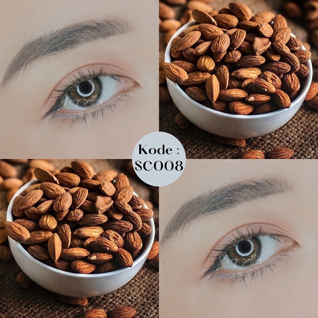 SC008/Softlens Brown/ Softlens Natural/Softlens Korea/Softlens Coklat/Paket softlens free Case + air 60ml