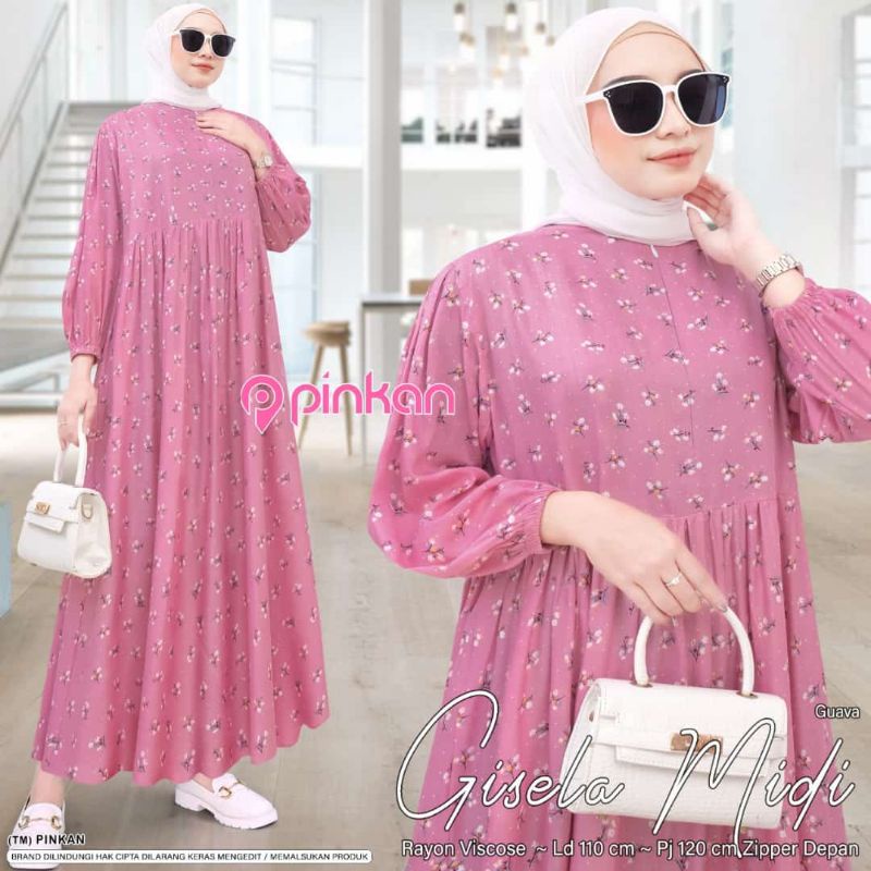 GISELA LAISA MIDI DRESS MURAH REALPICT BESTSELLER