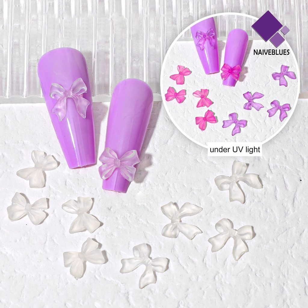 Naiveblue 1 Kotak / Set Hiasan Kuku 6 Sekat Bahan Resin Untuk Nail Art / Manicure