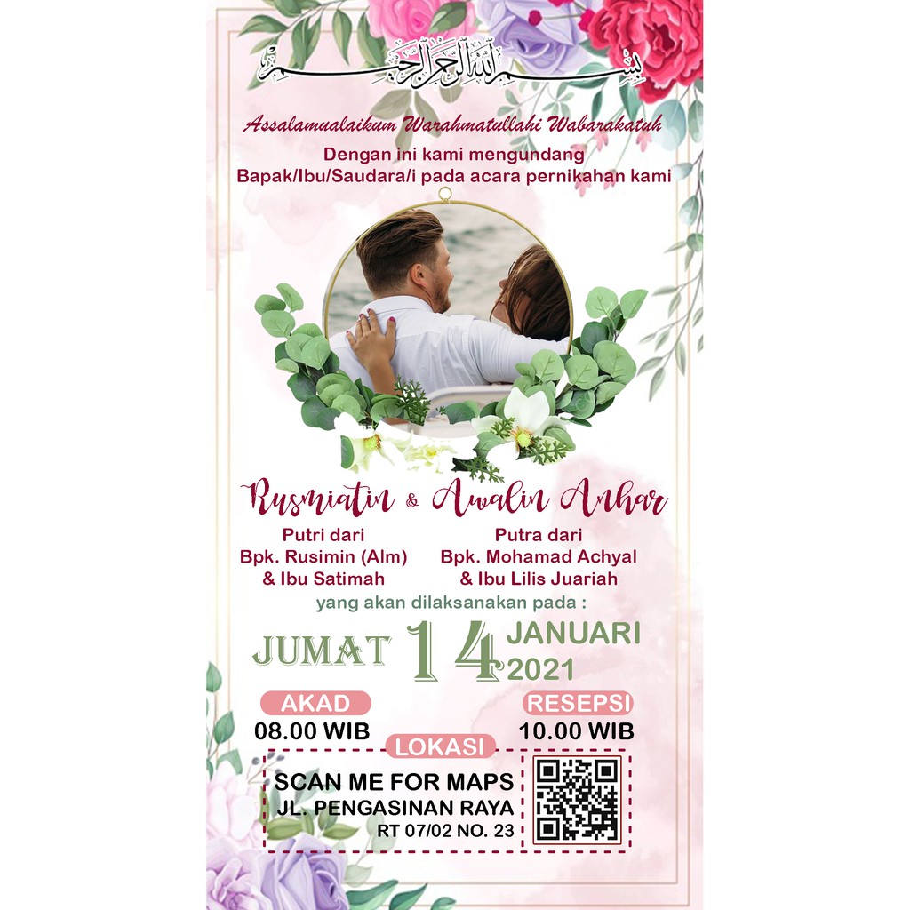 Jpg undangan digital pernikahan UNDANGAN DIJITAL WA KARTU JPG GAMBAR NIKAHAN WEDDING NIKAH