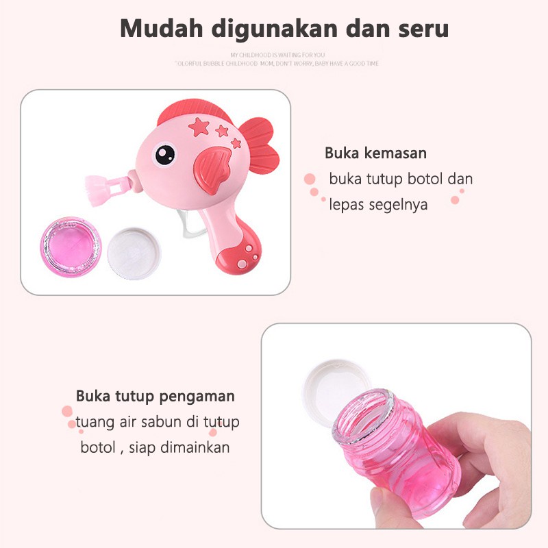 Mainan Bubble Gun Tembakan Balon Gelembung Sabun Pistol Gelembung Tembakan Balon Mainan Gelembung Sabun Pistol/C 78