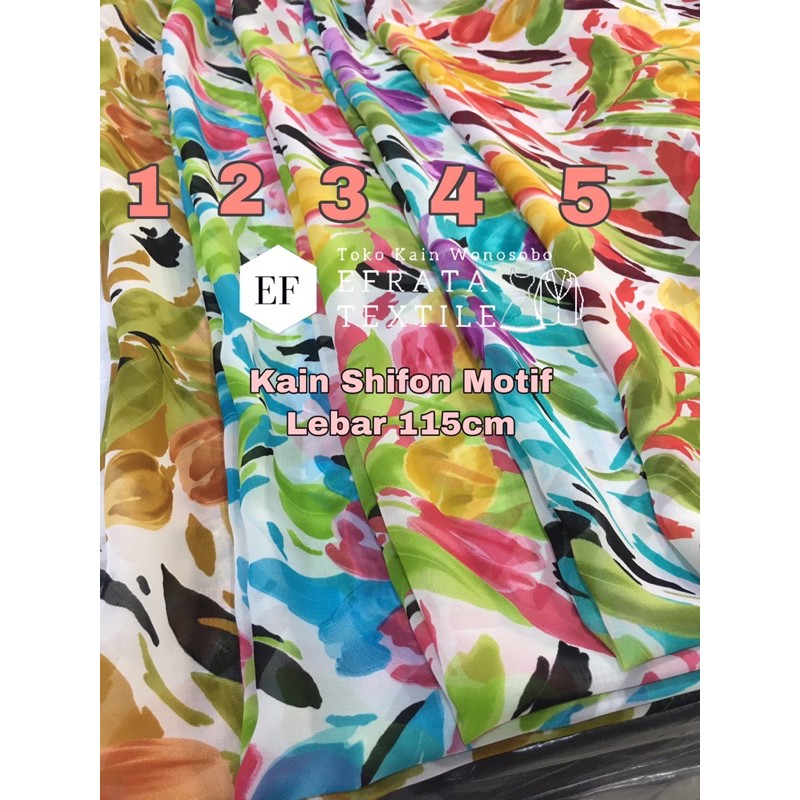 KAIN SHIFON SIFON CHIFFON JILBAB KERUDUNG MOTIF