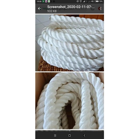 

tali tampar nylon rope 12 mm roll dong-yang korea (-+220m)