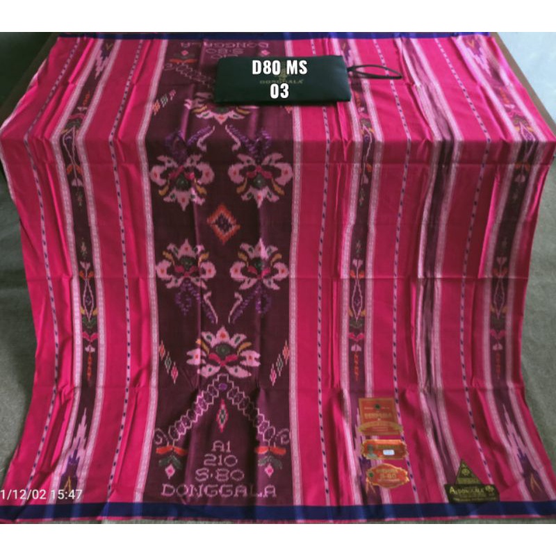 Sarung Donggala Asli / Donggala S80 / Donggala jahit tengah / Donggala Sutra 50%