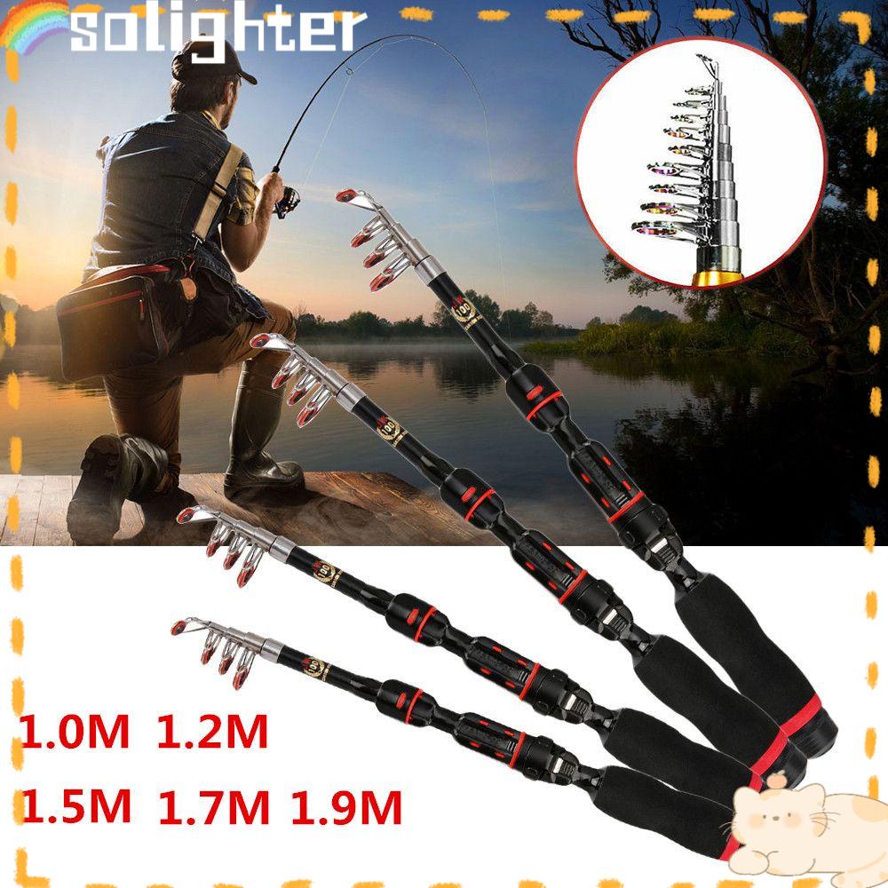 Solighter Joran Pancing Teleskopis Super Keras Adjustable Untuk Travel