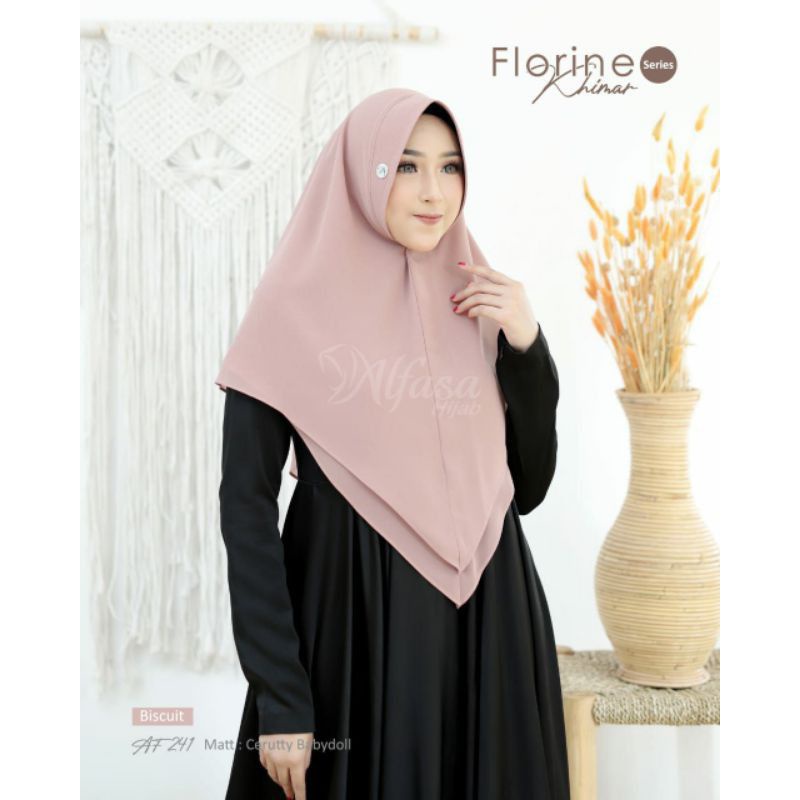 Alfasa Hijab Khimar Florine Jilbab Instan Ceruty Baby Doll