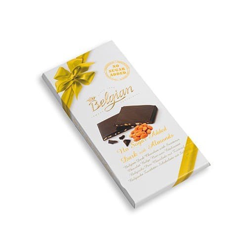 

#HANDCARRY The Belgian No Sugar Added Dark with Almonds 100g - UFOHCR1746