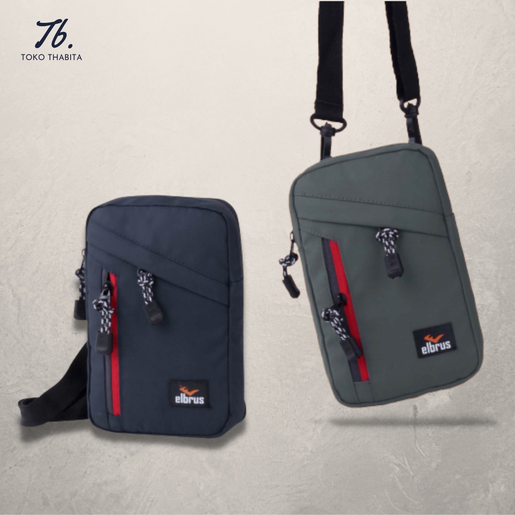 Neckbag Hanging Elbrus Sako Wallet Dompet Handphone dan Kunci Bahan Bimo Waterproof Warna Navy