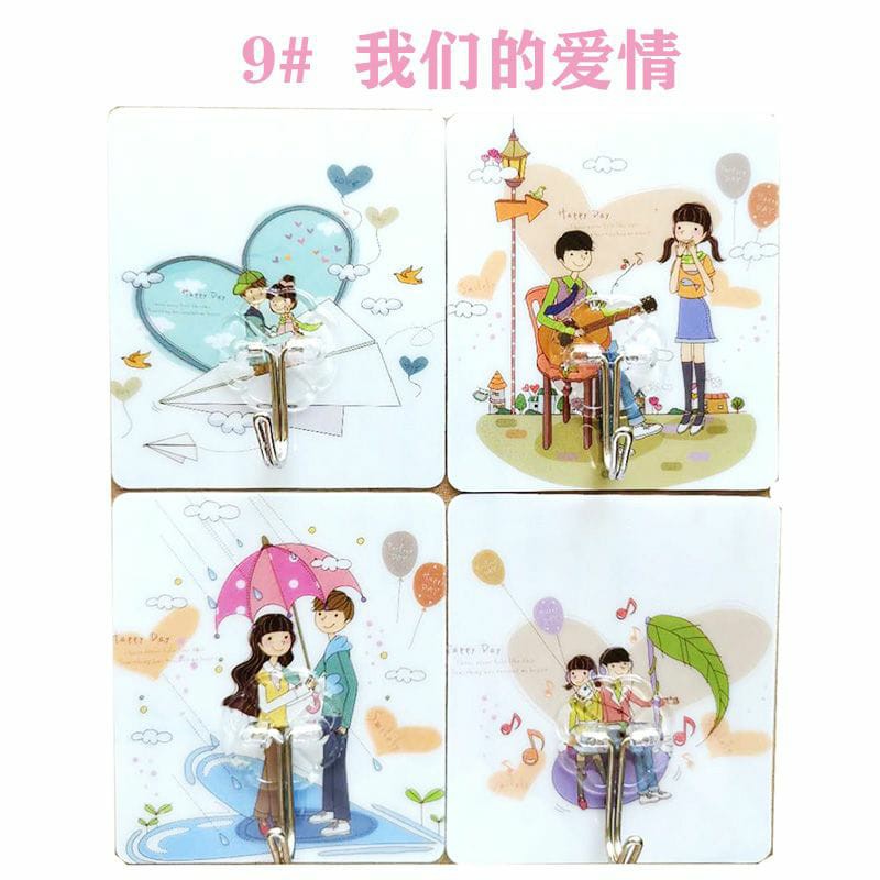 【KEEN】Gantungan Baju Tempel Hook Motif Karakter Besar Serbaguna / Gantugan Tempel