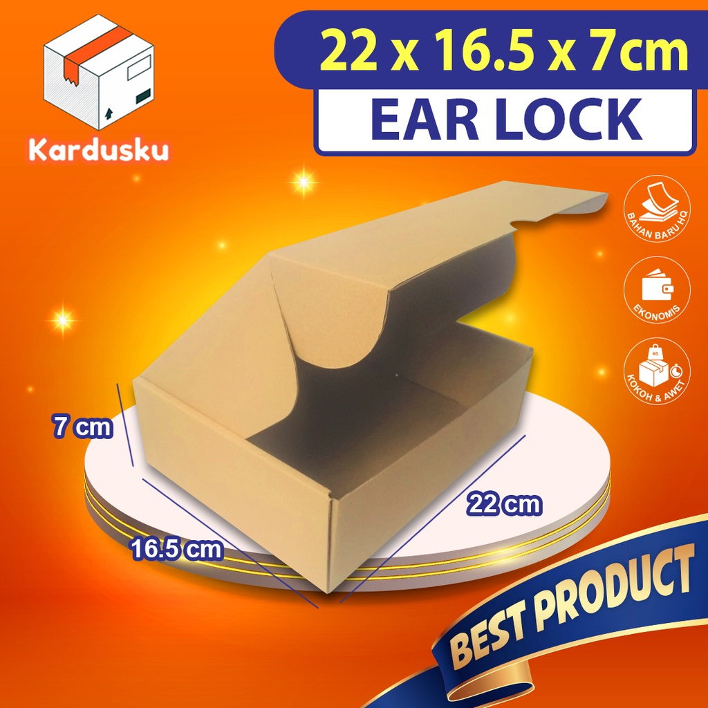 

Kardus Dus uk 22x16,5x7 cm (ECER) Die Cut Box Kotak Packing Aksesoris Baju Kue Hijab EARLOCK FULL