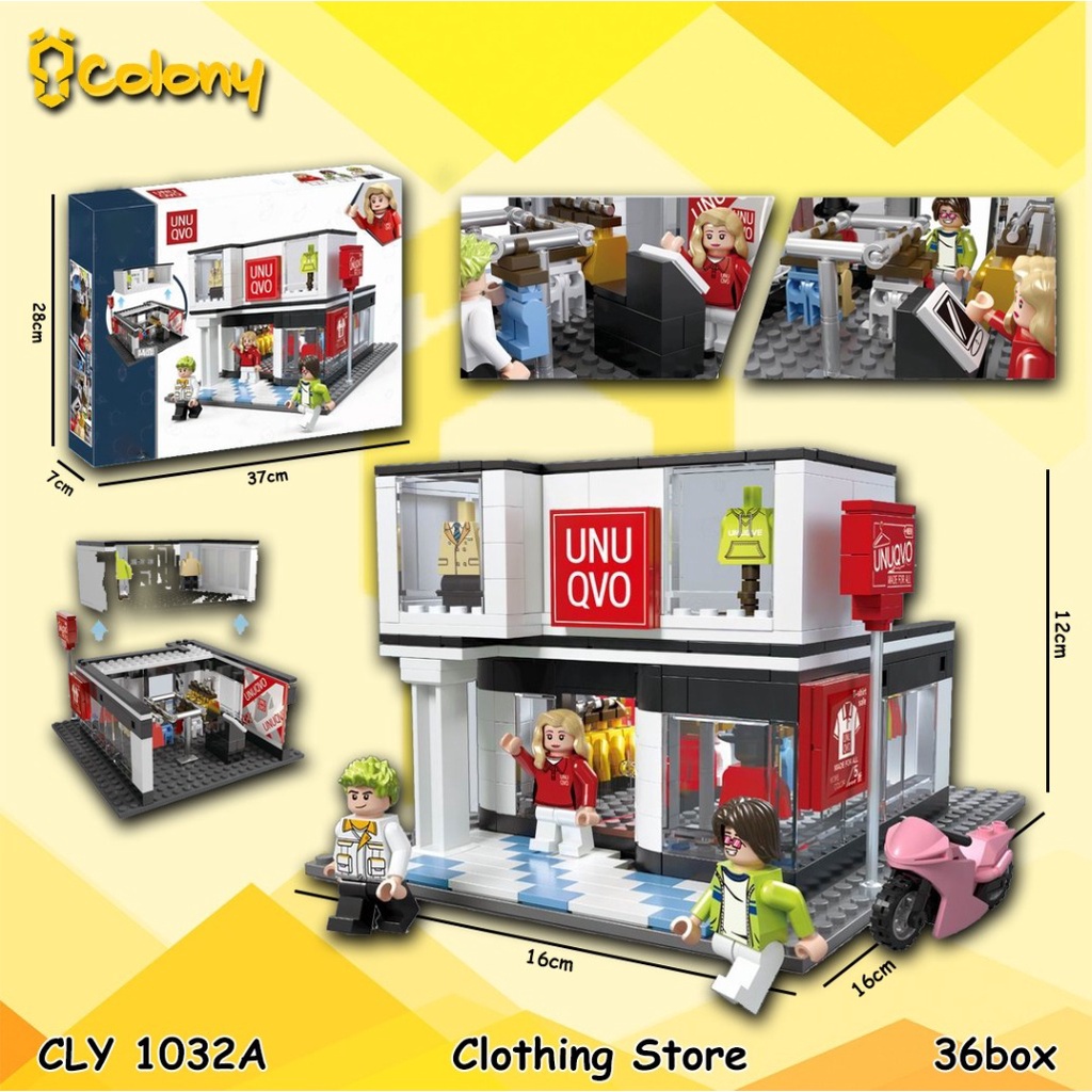 ​MURAH CLY1011 CLY1018 CLY1026 CLY1027 CLY1029 CLY1030 CLY1032 Restoran MCD MCDonald Pizza KFC Starbucks Blok BLock Balok Bricks Tumpuk Building Set Mainan Anak Hobi Koleksi Model Kit COLONY