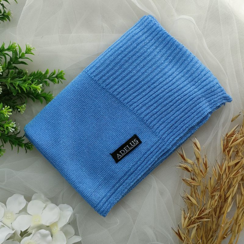 Pashmina Rajut Glitter PREMIUM By Adelus-Frozen Blue