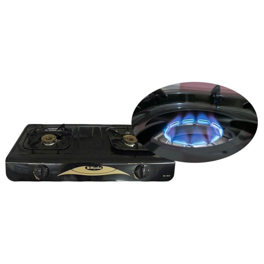 Miyako KG 302 C Kompor Gas 2 Tungku Api Biru