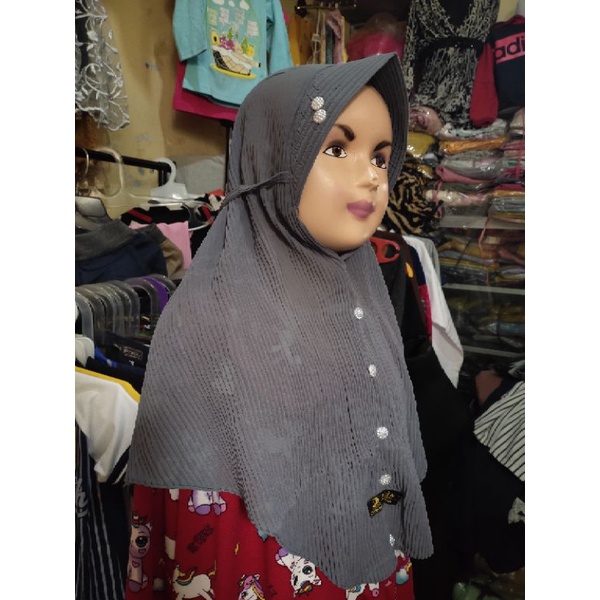 Jilbab bergo plisket anak