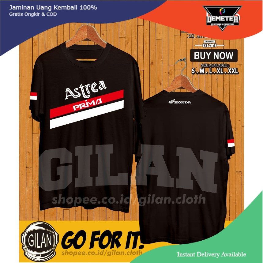 KAOS BAJU MOTOR HONDA ASTREA PRIMA RACING OTOMOTIF - DEMETER CLOTH