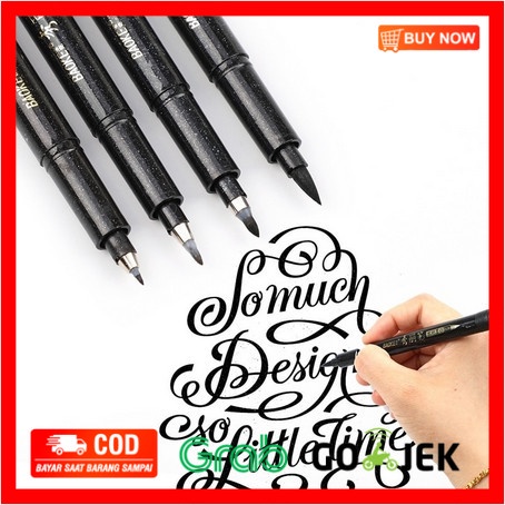 

(BISA COD) Refillable Calligraphy Brush Pen (4pcs)