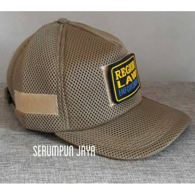 TOPI REGION LAW ENFORCEMENT - TOPI SATPOL PP VELCRO JARING DOUBLE MESH