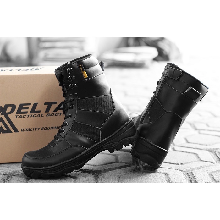 COD !! Sepatu PDL pria Boots Safety DLT NINJA 8inci Sepatu Septi Boot Ujung Besi Hiking Outdoor