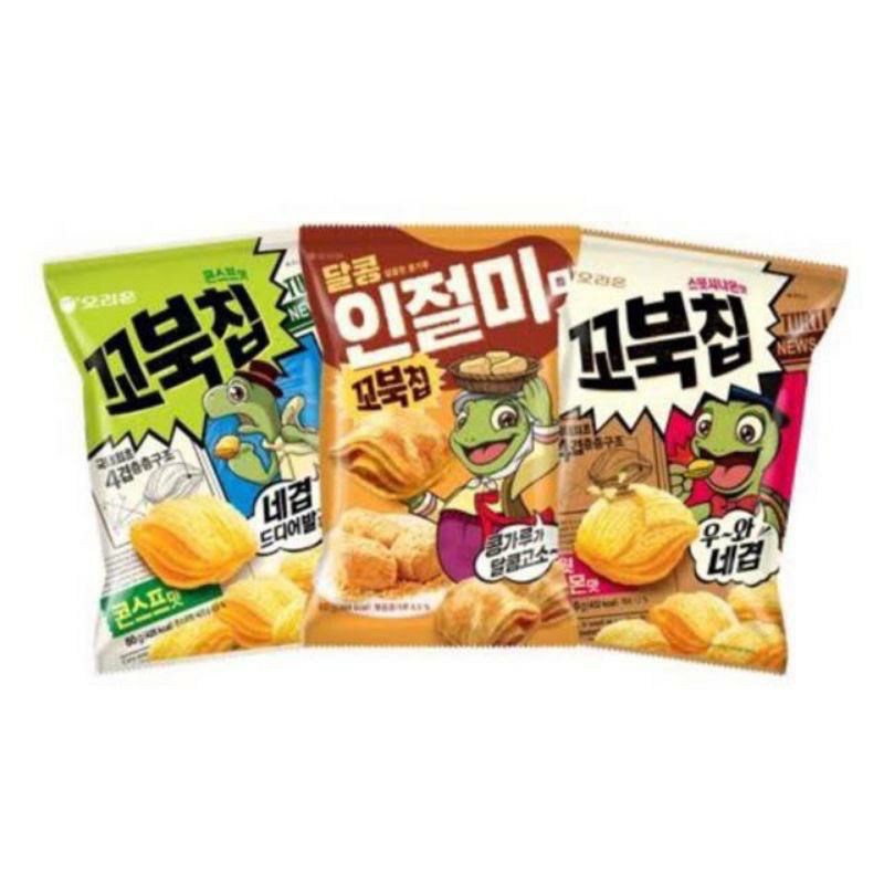 

(PO KOREA) KKOBUK CHIPS / TURTLE SNACK CHIPS 80 GRAM - ALL VARIANT BEST SELLING WORLDWIDE