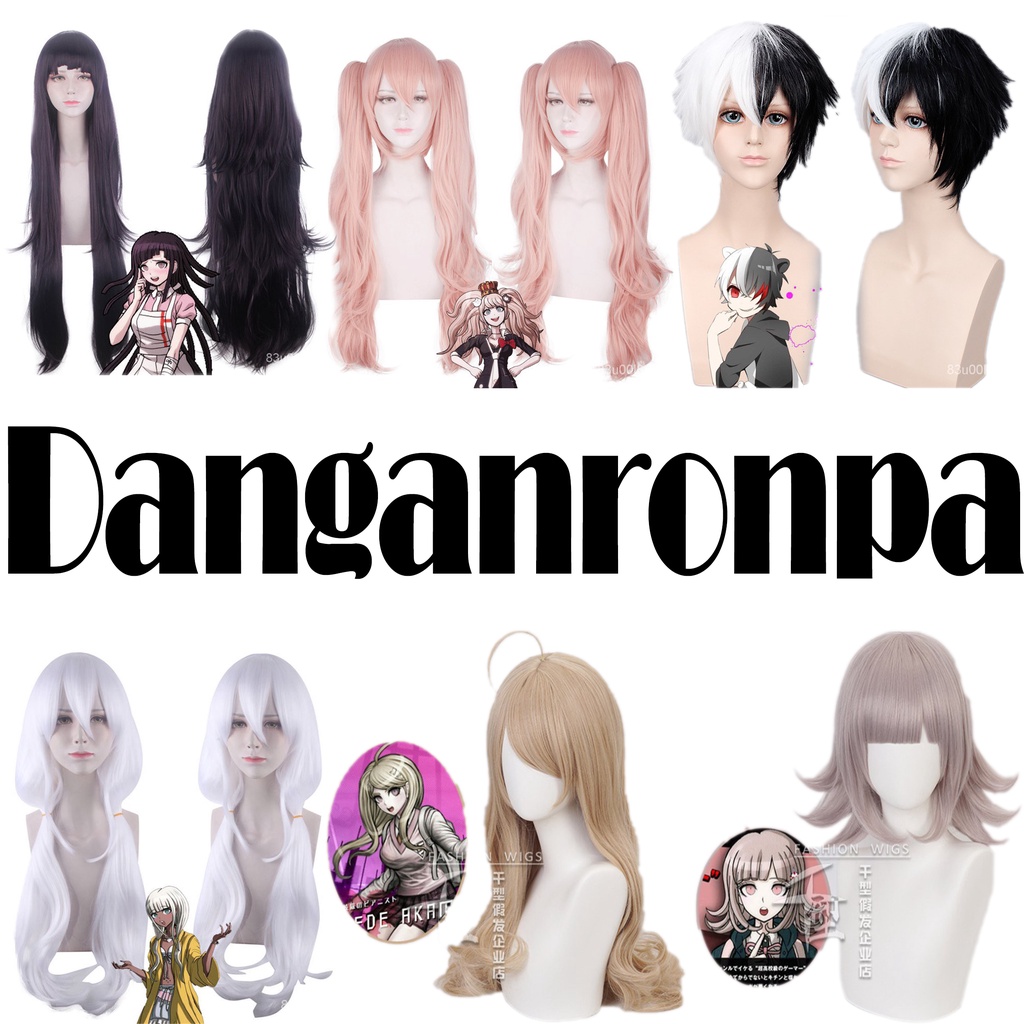 Danganronpa Trigger Happy Havoc Cosplay Wigs Mikan Tsumiki Enoshima Junko Nanami ChiaKi Miu Iruma
