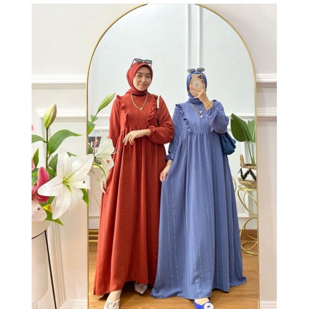 Gamis wanita gamis midi Dres rayon twil wanita gamis wanita gamis lebaran terbaru 2022 gamis ld 110