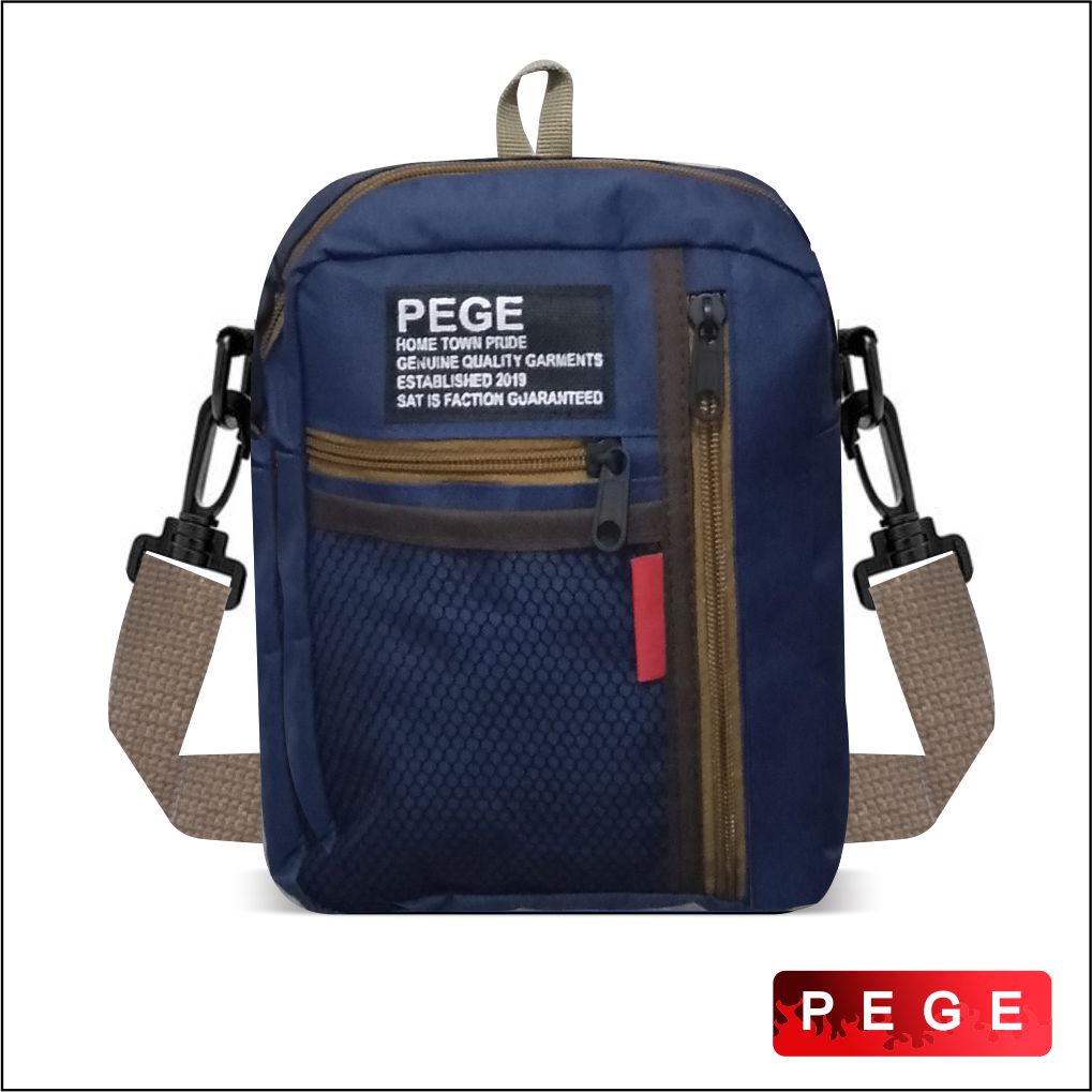 Tas Selempang Kasual Pria Slempang Bahu PEGE Cocok Untuk Sehari Hari Model Praktis Simpel - PG 8898