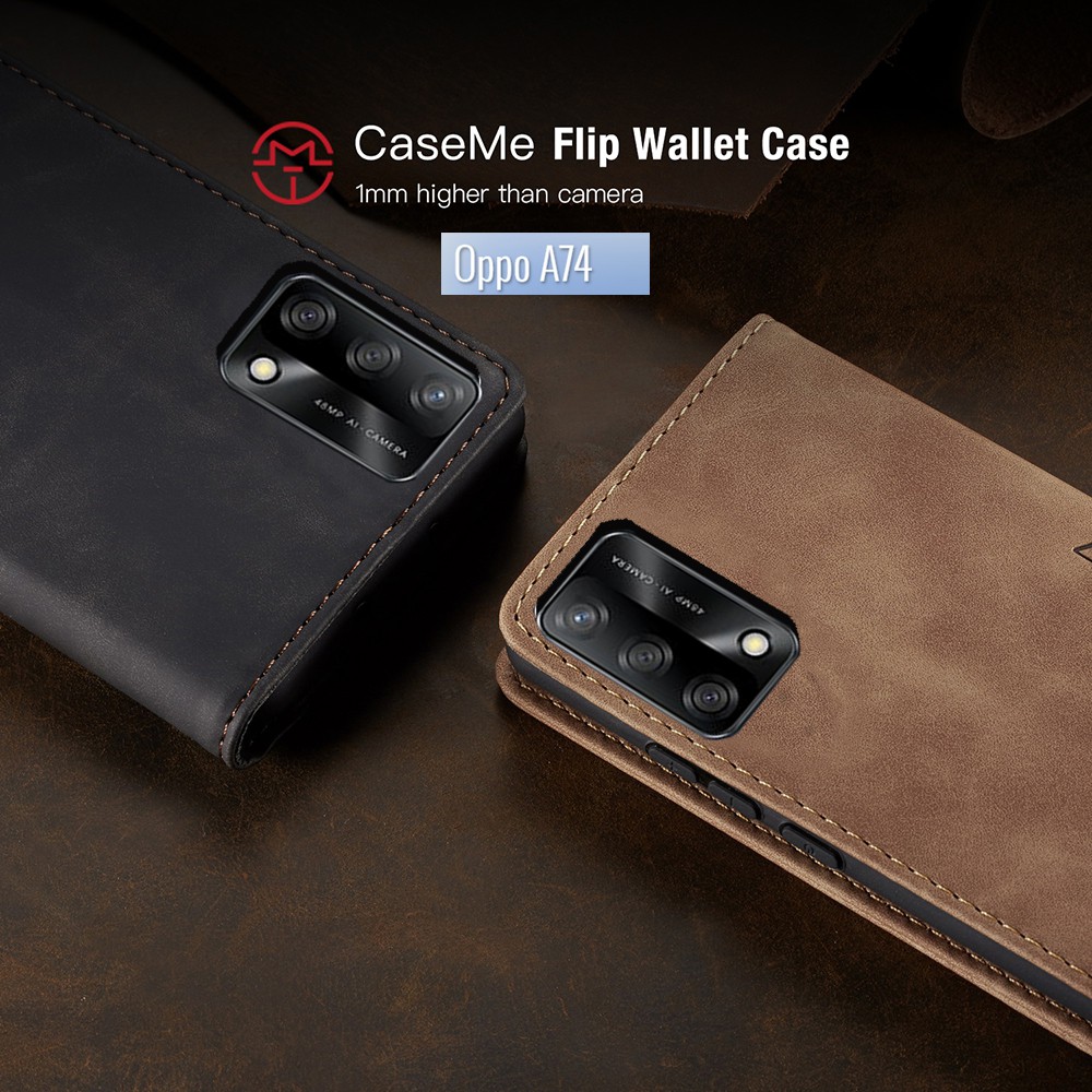 WALLET CASE OPPO A96 A95 A54 A74 (4G) CASEME FLIP LEATHER CASE ORIGINAL WITH CARD SLOT