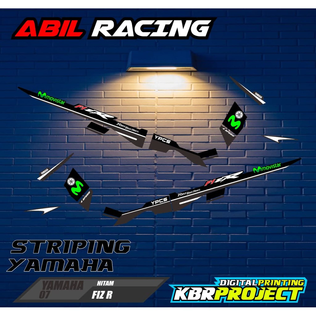 FIZ R Striping - stiker motor -striping variasi  FIZ R 07 RACING
