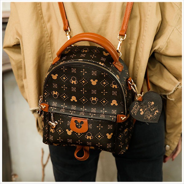 Tas Backpack Wanita Disney Karakter Mickey Minnie Murah Skyblue Taiwan Original Bag Cewek [SK013]