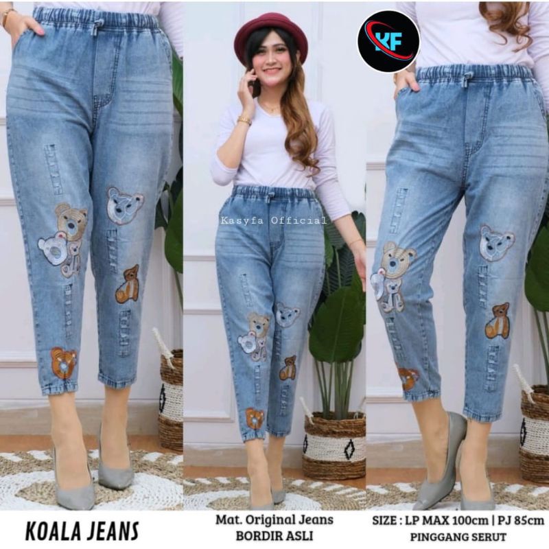 TeeCee - KOALA JEANS BORDIR PINGGANG SERUT