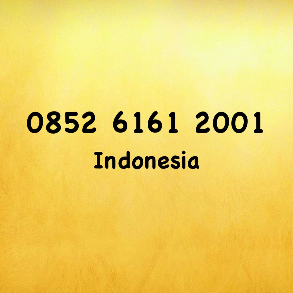 Nomor Cantik Kartu AS Seri Tahun - 01 - 0852 6161 2001