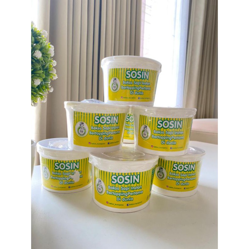 

Sosin | bakso sapi instan bertopping | bakso kuah instan | bakso frozen |makanan instan bekal piknik
