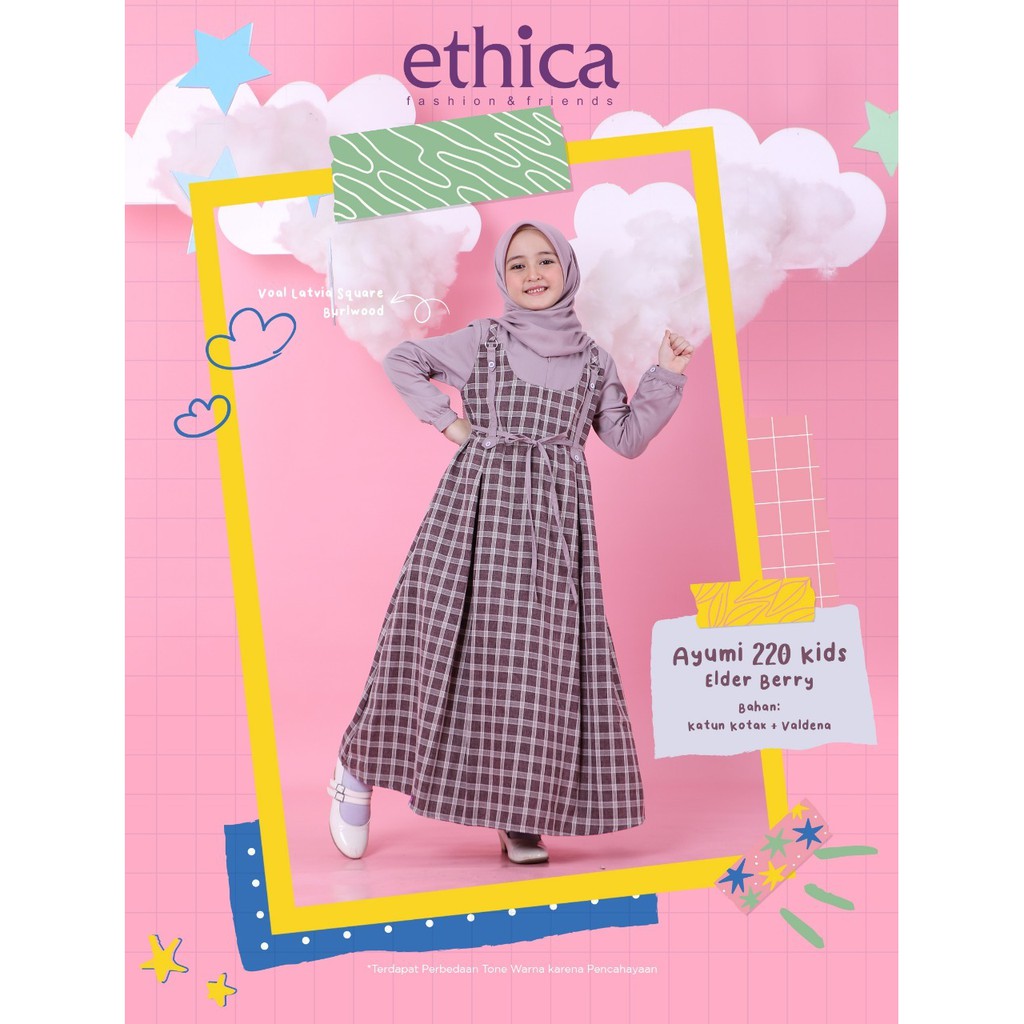 Gamis Anak Ayumi 220 kids Elder Berry ORI By ETHICA