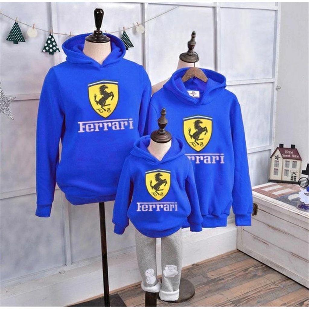 Baju Couple Sweater Family Ibu Ayah Anak Lucu Trandy Adem Terbaru 2022 CP Ferari Viral Kekinian Modi