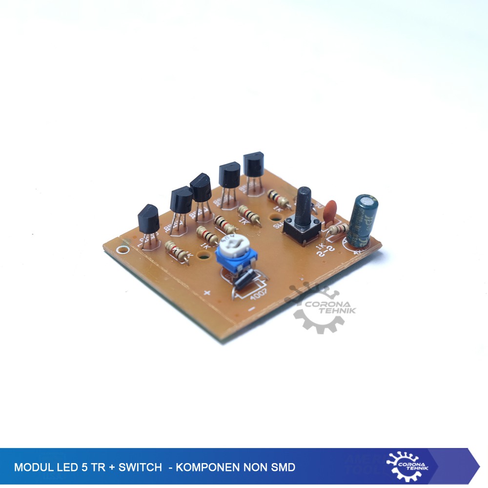 Modul Led 5 TR + Switch - Komponen Non SMD