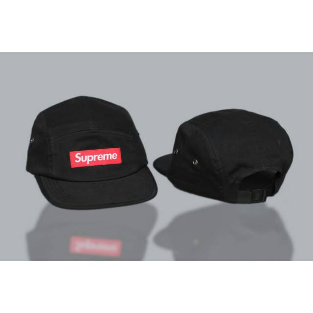 Topi 5 panel supreme black
