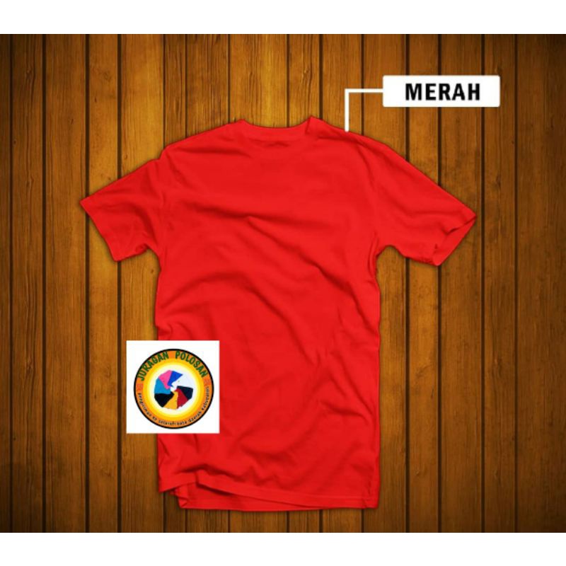 KAOS POLOS MERAH PRIA