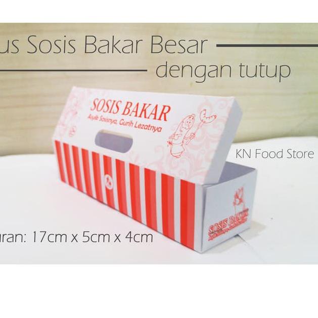 

➫ Dus Sosis Bakar 17Cm Dengan Tutup 50pcs-Dus Kemasan Sosis Bakar Besar- ♔