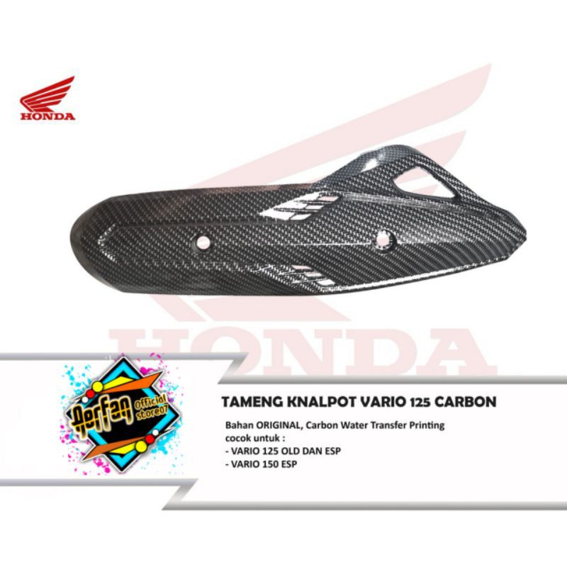 Tutup Knalpot Vario Tameng Knalpot Vario Cover Knalpot Vario 125 Carbon Karbon Original Honda Ahm