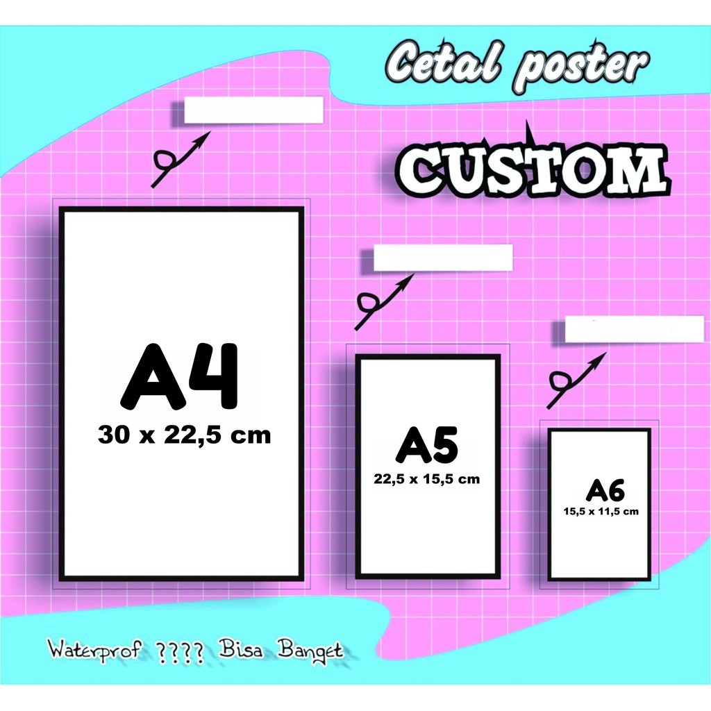 

CUSTOM poster aesthetic poster band wall collage A4 A5 a6 + laminasi glossy laminasi doff