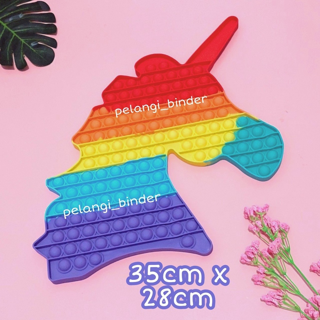 Pop it jumbo ice cream/ kupu-kupu/dinosaurus-Unicorn jumbo