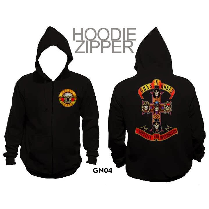 Jaket guns n roses - zipper hoodie guns n roses gn04