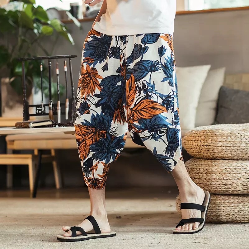 HR13 CELANA HAREM JOGGER LINEN IMPORT 3/4 SIRWAL PRIA JEPANG KOREA ORIGINAL M-5XL