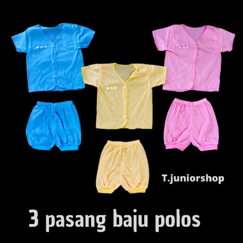 PAKET BAJU BAYI NEWBORN/PAKET 3 SETELAN BAJU PENDEK BAYI NEWBORN/ BAJU BAYI NEWBORN