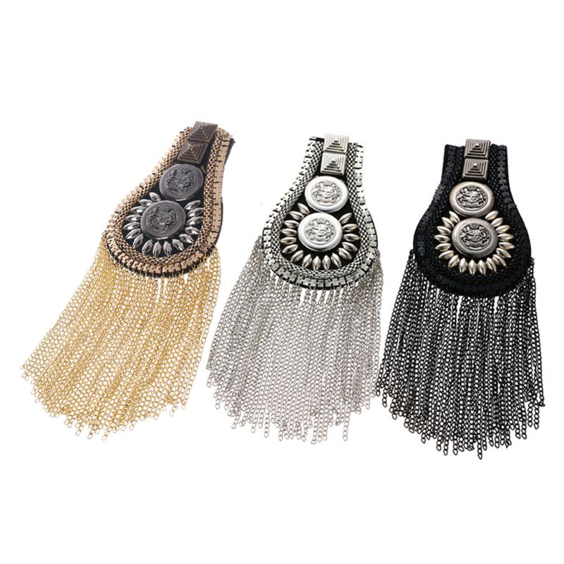 SIY  Shoulder Board Metal Tassel Fashion Vintage Chain Exquisite Catwalk Jewelry Decoration Handmade Crafts Gifts Ornaments