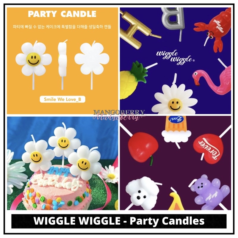 WIGGLE WIGGLE - Party Happy Candles set (wigglewiggle korea lilin ulang tahun)