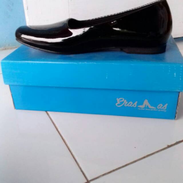 SEPATU KERJA PSK PSH PANTOFEL GLOSSY HAK 1 CM ERASMAS PERSIT BHAYANGKARI PIA JALA IKKT