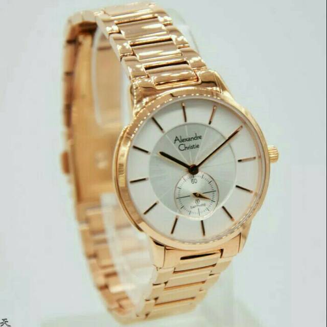 JAM TANGAN CEWEK / WANITA ALEXANDRE CHRISTIE AC 8546 ROSEGOLD WHITE